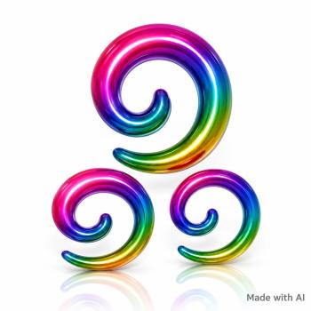 Pearl Acrylic Spiral Rainbow