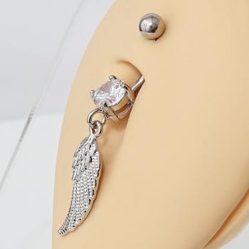 Steel Bauchnabel Banana mit Fashion Design - Engelsflügel