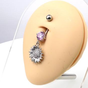 Preview: Bauchnabelpiercing Sonnenblume
