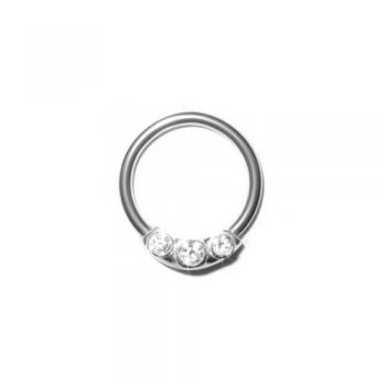 Silver Jewels Ball Closure Ring