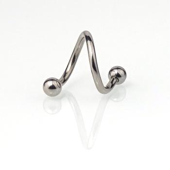 Preview: Steel Micro Spiral - kleine Bodyspirale m. Kugeln