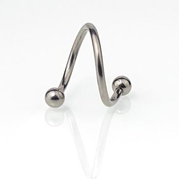 Preview: Steel Micro Spiral - kleine Bodyspirale m. Kugeln