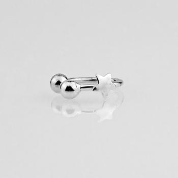 Silver Nose Ring Star