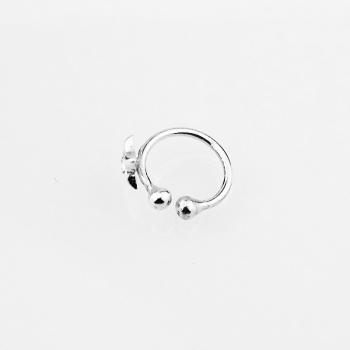 Silver Nose Ring Jewelled Star