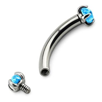 Augenbraue Piercing mit Opale