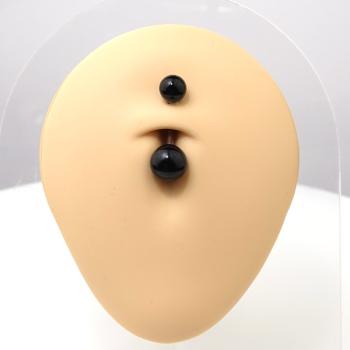 Preview: Bauchnabelbanane Gemstone-Kugeln Black Onyx