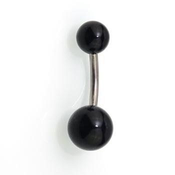 Bauchnabelbanane Gemstone-Kugeln Black Onyx