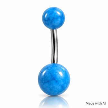 Bauchnabelbanane mit Gemstone-Kugeln Halbedelstein Türkis