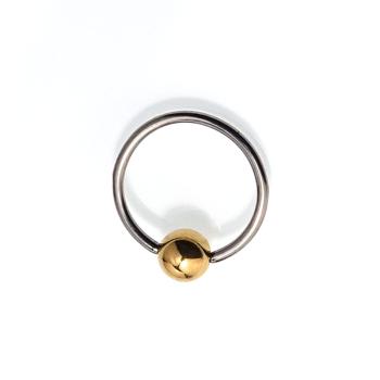 Preview: Titan Klemmkugelring mit Hämatitkugel violett