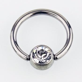 Lippenbändchen Piercing Ring Weiß