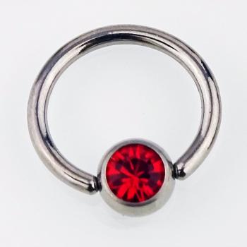 Lippenbändchen Piercing Ring Rot