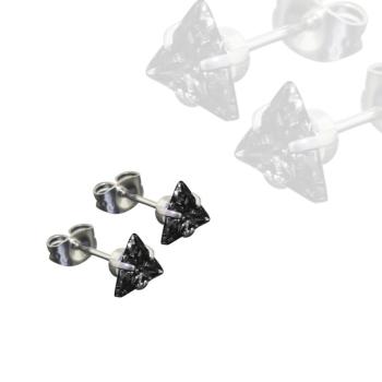 Steel Ohrstecker mit Kristall in Dreieckform