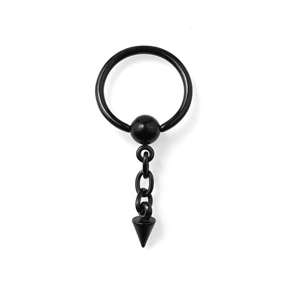 Black Steel BCR 1,6x13mm mit Clip-in Ball & Chain 316L