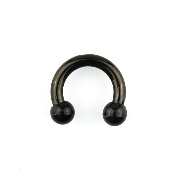 Black Steel Circular Barbell 1,6 mm x 6 mm