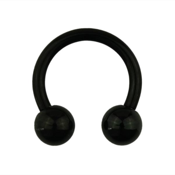 Black Steel Circular Barbell 1,6 mm x 10 mm