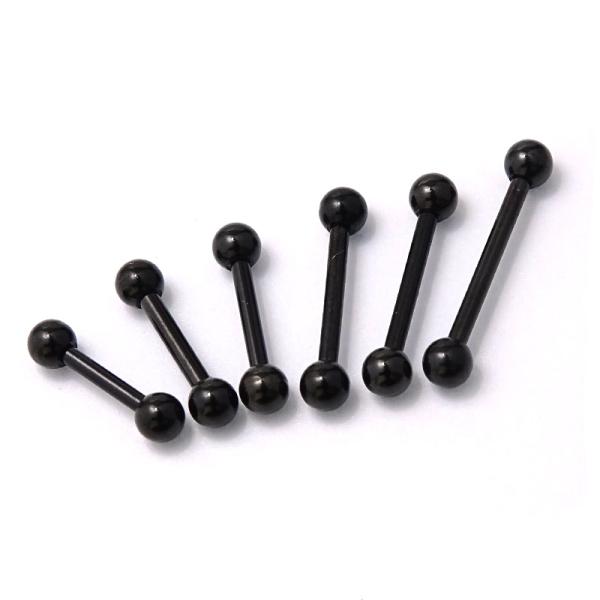 1,2 mm Stäbe mit Schraubkugeln schwarz