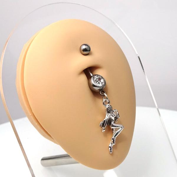 Bauchnabelpiercing mit Anhänger "Elfe"