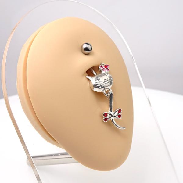 Nabelstecker Katzenmotiv