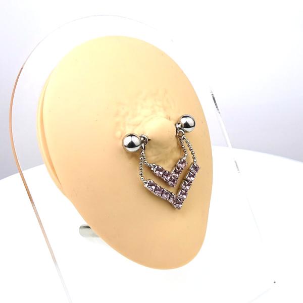 Nipple Shield - Brustpiercing mit Kristalle