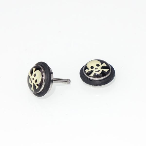 Fake-Piercing Plug Totenkopf