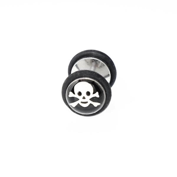 Fake-Piercing Plug Totenkopf