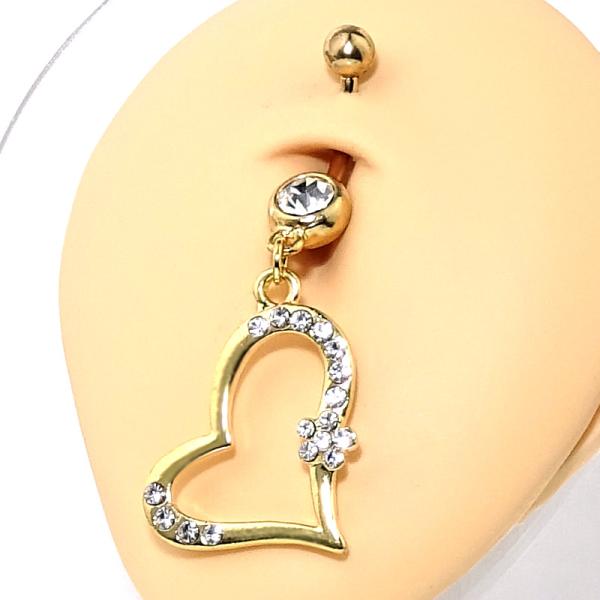 Nabelpiercing Gold-Style Herz