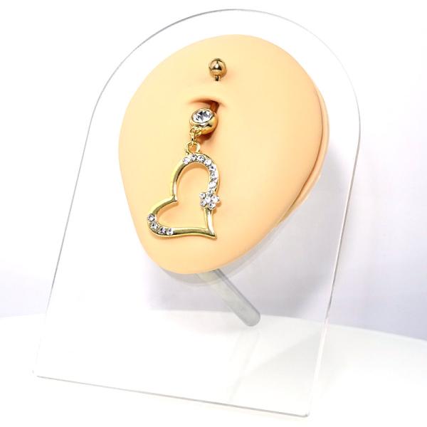 Nabelpiercing Gold-Style Herz