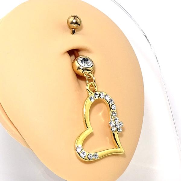 Nabelpiercing Gold-Style Herz