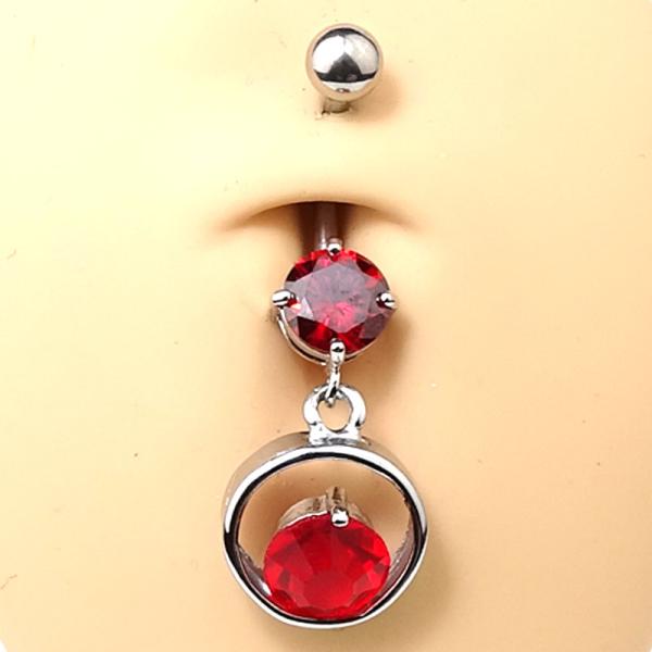 Fashion Belly Banana with red Crystalls