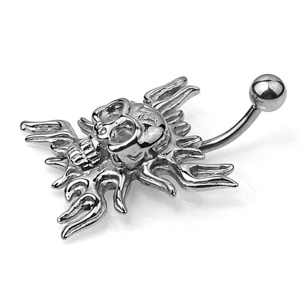 Fashion Steel Bauchnabel Banana im Totenkopf Casting Design