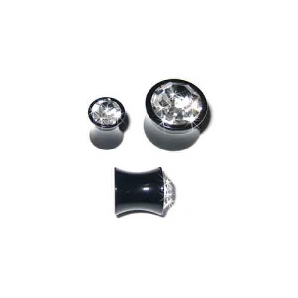 Acrylic Single Jewelled Plug