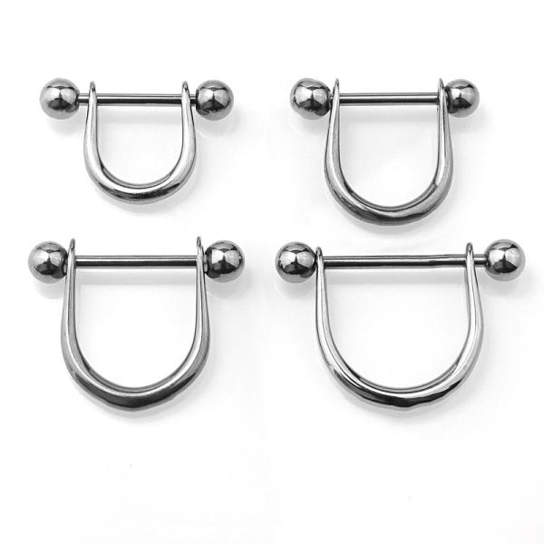 Brustpiercing mit Bügel 1,6 x 10 mm, 12 mm, 14 mm und 16 mm
