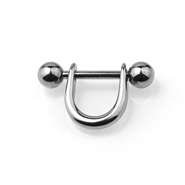 Brustpiercing mit Bügel 1,6 x 8 mm