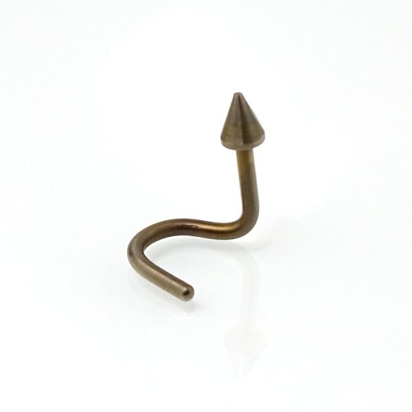 Titan Baby Cone Nostril Stud 1.0 mm Bronze