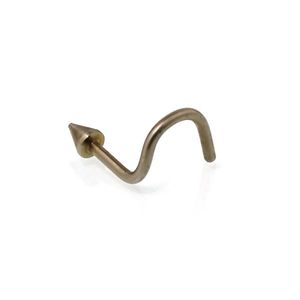 Titan Baby Cone Nostril Stud 1.0 mm Bronze