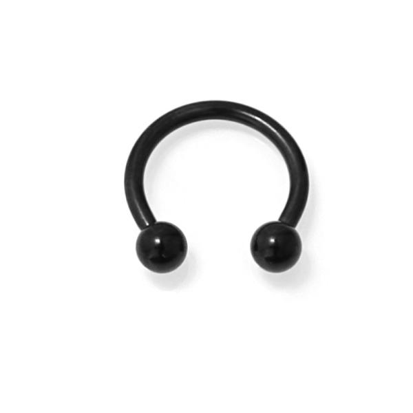 Black Steel Circular Barbell 2x14