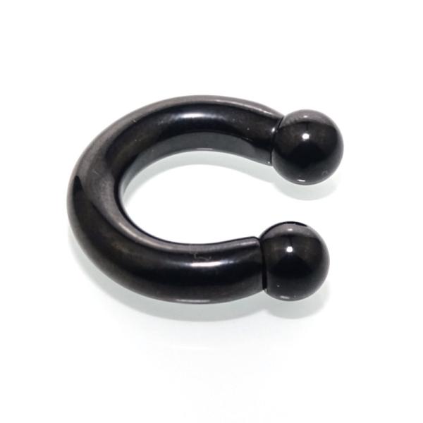 Black Steel Circular Barbell