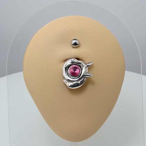 Silver Orbital (Nabel-Schild) Delphin