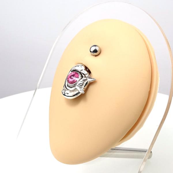 Silver Orbital (Nabel-Schild) Delphin