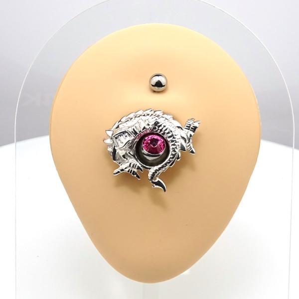 Silver Orbital (Nabel-Schild) Dragon Style 01