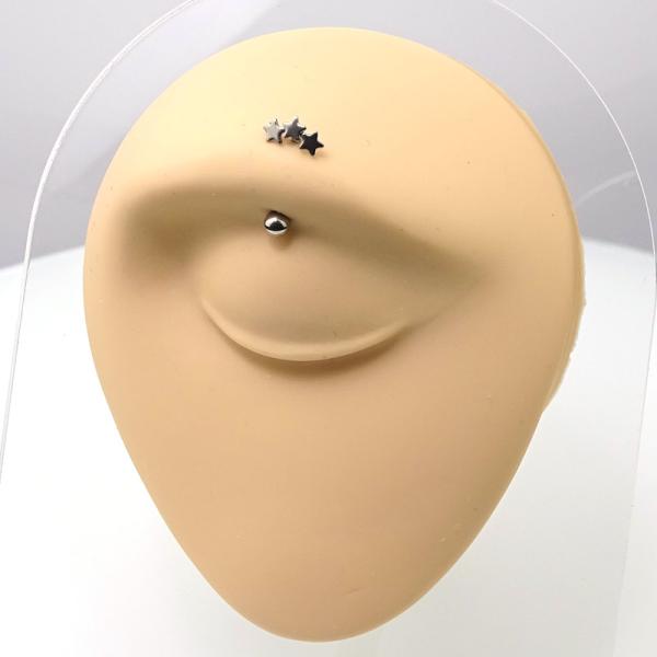 Augenbraue-Piercing - Triple Star