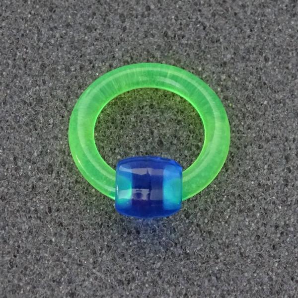 Fluoro Klemmkugel- Piercingring