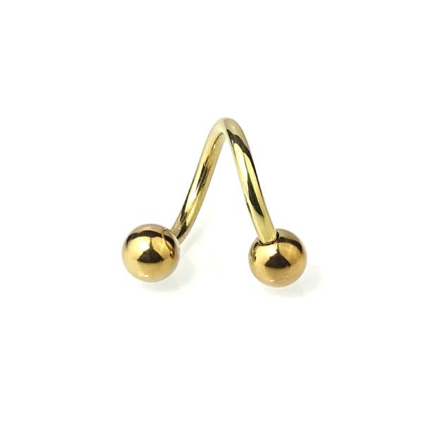 Titan Zircon Bauchnabel Spirale