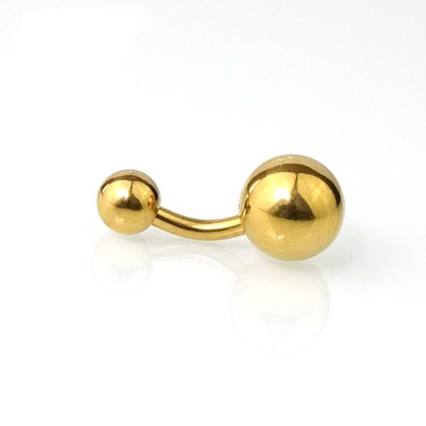 goldfarbenes Nabelpiercing 6 mm