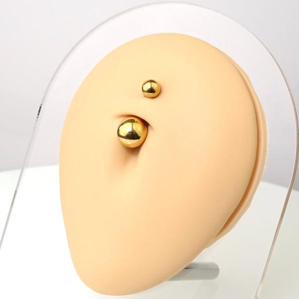 goldfarbenes Nabelpiercing 6 mm
