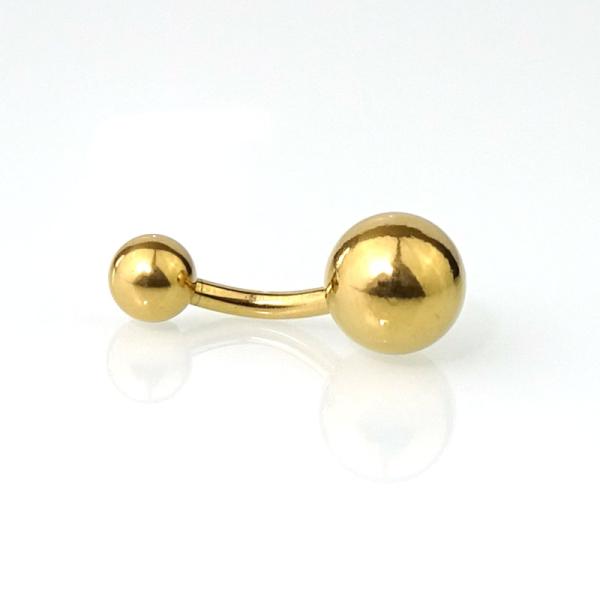 goldfarbenes Nabelpiercing 8 mm