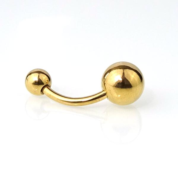 goldfarbenes Nabelpiercing 10 mm
