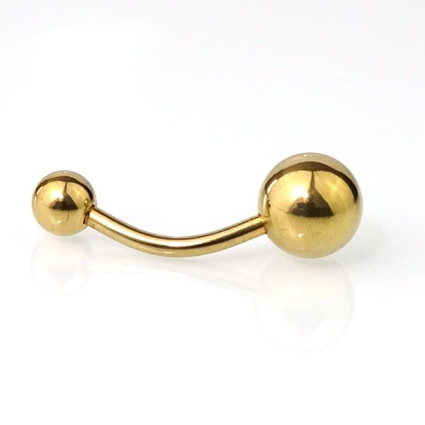 goldfarbenes Nabelpiercing 12 mm