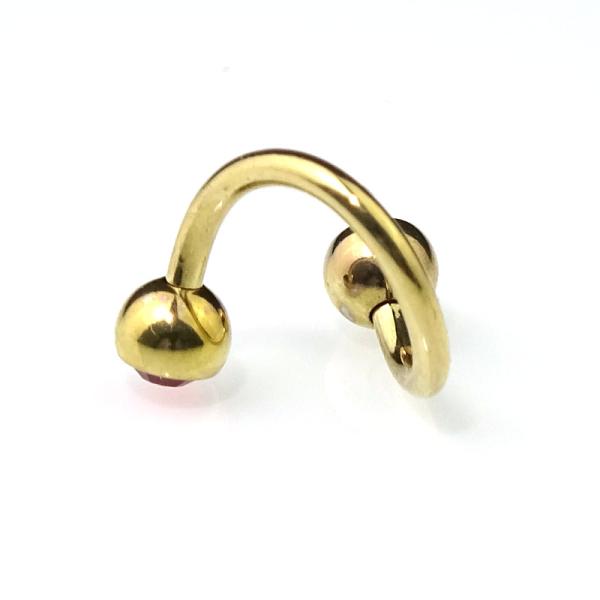 Titan Zircon Bauchnabel Spirale mit Kristalle