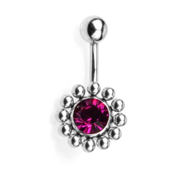 Jewelled Solarbell - Bauchnabel Piercing mit Kristall